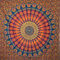 MOMOMUS Wandteppich Mandala - Mehrzweck, Bunt, 100% Baumwolle - Ideal als Wandteppich Aesthetic, Wandtuch Boho, Indischer Wandbehang aus Stoff oder Wall Tapestry - Blau und Gelb, 210x230 cm