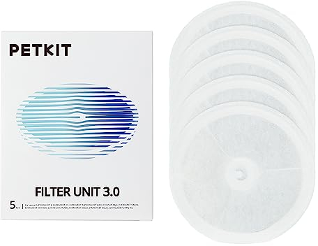 PETKIT Elemento de Filtro 3.0, 5 Piezas para Bebederos 2.0 & 3.0 & CYBERTAIL Fuente,Filtración Más Fuerte