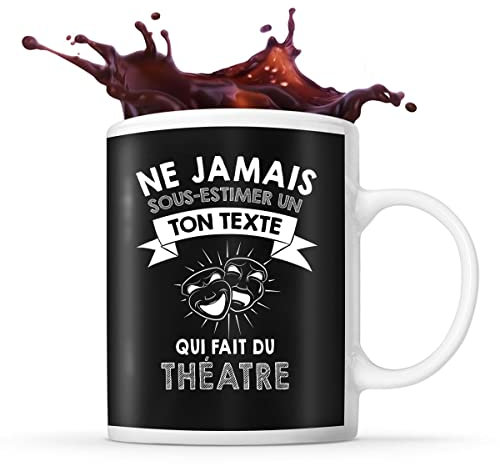 Mug théatre Prénom métier âge Personnalisable | Tasse drôle pour Acteur | idée cadeau anniversaire Noël fête des Pères