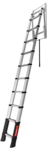 Dachbodenleiter 2,95m von TELESTEPS I Made in Sweden I Loft Line I Kompakte Qualitätsleiter mit patentiertem Premium Design I Anti-Rutschprofil I EN 14975 I 72527-541