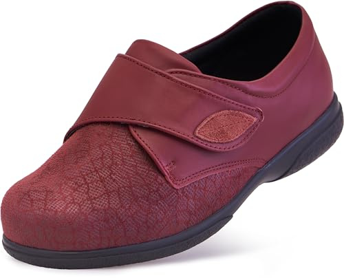 Cosyfeet Karena - Claret Mosaic - 8-6E Width - Extra Wide Women's Shoes