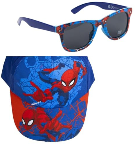 CERDÁ LIFE'S LITTLE MOMENTS | Set Gorra y Gafas de Sol Spiderman para Niños y Niñas – Gafas y Gorra Spiderman Estilo Moderno y Resistente