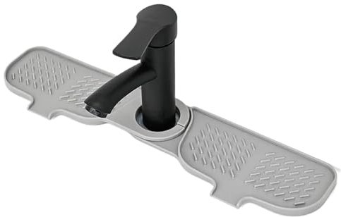 Raccoglitore Di Gocce Rubinetto in silicone Paraspruzzi Morbido Girevole 16,5 X 3,94 Raccoglitore d'acqua antigoccia dietro il lavandino del rubinetto Tappetino for lavandino del bagno Paraspruzzi L