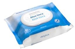 Toallitas desmaquillantes cara y ojos piel seca y sensible con aloe vera Paquete 25 ud.