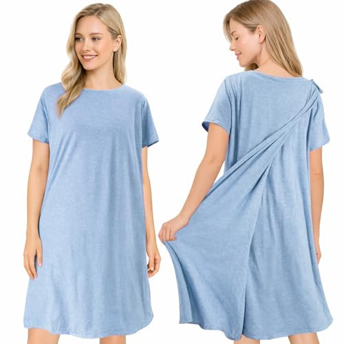 Chemise De Nuit Femme De Chirurgie Post-épaule, Avec Ouverture Dans Le Dos, Chemises De Nuit Femme Chirurgicales, Convient Pendant Grossesse, Allaitement Et Convalescence Postopératoire, XL