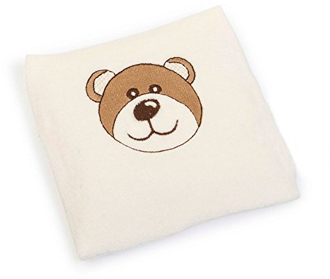 GRÜNSPECHT Bio-Leinsamenkissen mit waschbarem Bezug, Wärmekissen für Babys & Kleinkinder, bei Blähungen & Bauchschmerzen, Bär (603-V1)