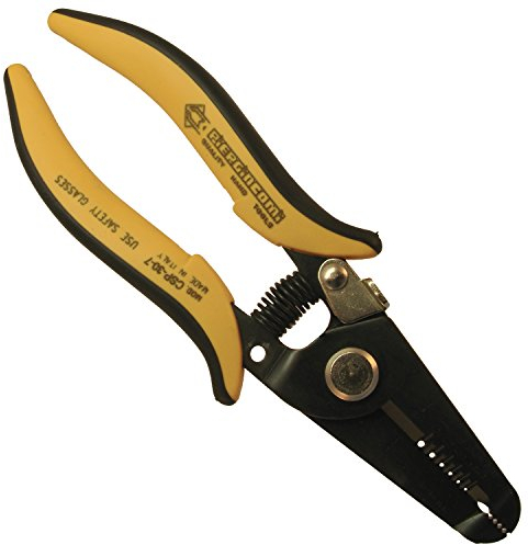 Piergiacomi - CSP307 utensile Multiuso con tre diverse funzioni: Cesoia, Multi-Foro, Pinza. Spellafili per Fili Ø0.4-1.3 mm, awg 26-16 - Arancio - Made in Italy