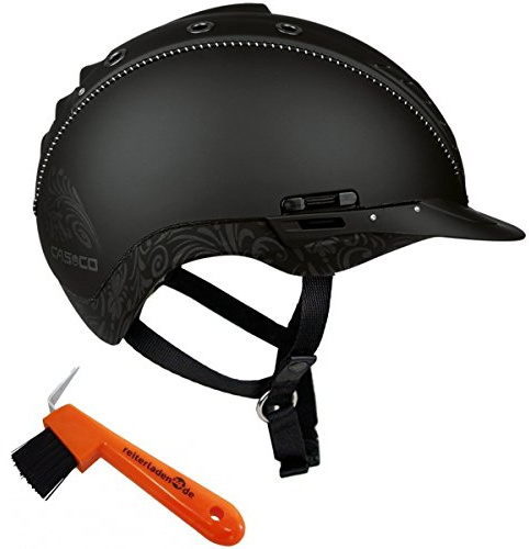 Casco Reithelm Mistrall-2 schwarz floral XS-S (50-54cm) + Hufkratzer Reiterladen24