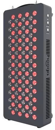 Hooga Red Light Panel, Red 660nm Near Infrared 850nm, 100 High-Efficiency LEDs, High Power Panel with Hanging Kit Included. HG500.