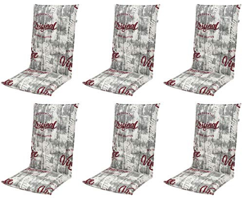 Doppler 6 x 7 cm Luxus Hochlehner Auflage Living 2901, 120 x 50 cm, Baumwollmischgewebe, Schaum-/Vliesfüllung, Made in Europe