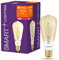 LEDVANCE Smarte LED-Lampe mit ZigBee, Sockel E27, Dimmbar, Warmweiß (2400K), Goldene Edisonform, Klares Filament, Ersatz für 55W-Glühbirnen, steuerbar mit Systemen wie Alexa, Google oder Hue, 1er-Pack