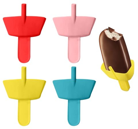 Lot de 4 étagères à glace, moule à glace, glace congelée, accessoires de crème glacée en silicone, étagère à bâtonnets pour aliments congelés, support de bâton de glace avec paille