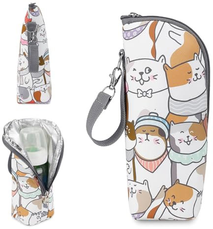 QOWIJEX Borsa Termica Porta Biberon, Borsa Da Viaggio Portatile Con Strato Isolante Per Latte Materno, Acqua E Stoccaggio Biberon