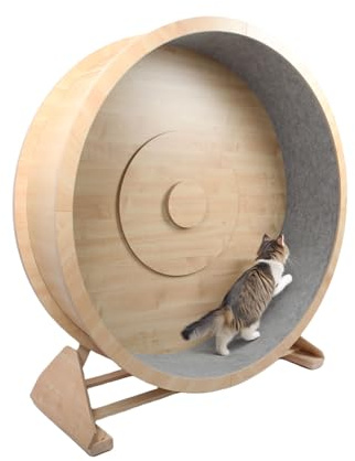 Elmato Katzenlaufrad Rocky Stand-Modell, 140 cm Natur/grau meliert, 10696