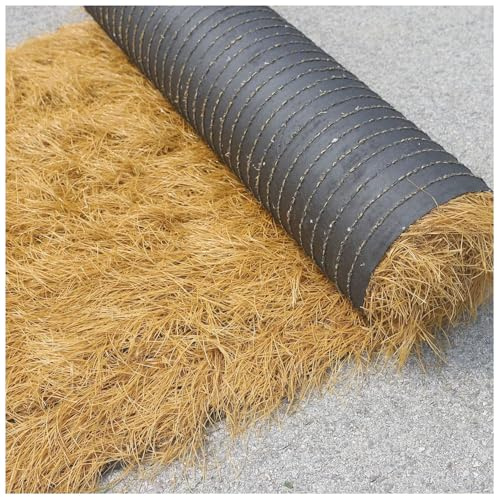 MFLCBK Rotolo di Paglia di Palma Sintetica Ignifuga Tetti di Paglia Artificiale Tiki Hut Palapa Copertura per Giardino Patio Terrazza Ombrelloni Decorazioni(Size:1 * 20m(3.2 * 65ft),Color:Giallo)