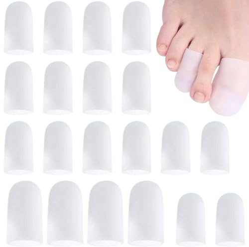 iPobie Protezione Dita Piedi,20 Pezzi Protezione Alluce in Silicone,Protezione per Dita Dei Piedi Allevia dal Dolore,per Vesciche, Calli,Unghie Incarnite,Perdita di Unghie