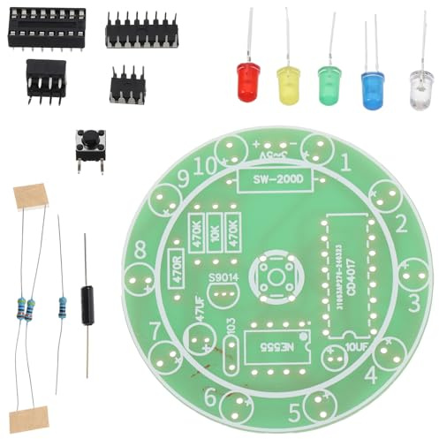 BESPORTBLE Kit Elettronico di Saldatura Fai da Te per Principianti con Circuito Elettrico Verde in Plastica per Attività di Apprendimento Elettronico e Pratica di Saldatura
