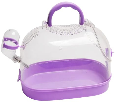 GuineaPigs - Jaula de viaje para hámster, caja transportadora para animales pequeños, ventilable, transporte para mascotas pequeñas