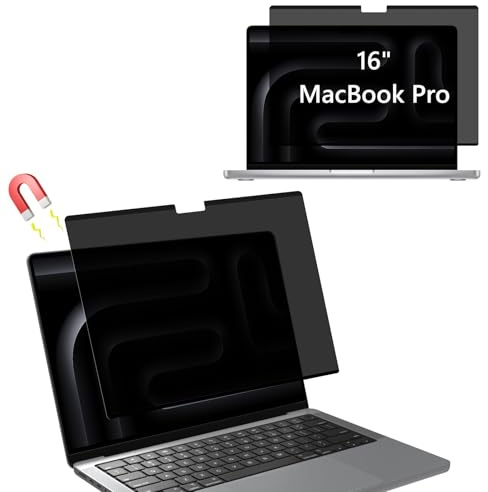 MokaZii Magnético Filtro de Privacidad para MacBook Pro 16 Pulgadas M5 Pro/Max/M4/M3/M2 (2026/2024/2023), Anti Luz Azul Antiespía Protector de Pantalla Privacidad para MacBook Pro 16.2 M5 Pro/MAX