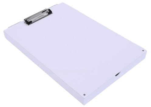 Zunate Presse-papiers de Rangement Portable à 2 Niveaux, Grand Dossier d'écriture avec Pince Sécurisée, étui à Documents en Plastique Robuste pour Bureau, Chantier de Construction, Voyage