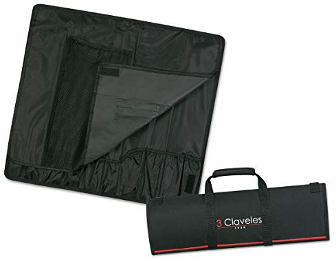 3 Claveles 01684, Custodia per coltelli, in Tessuto, Nera