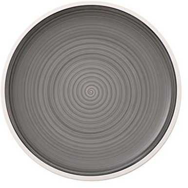 Villeroy och Boch Manufacture Gris Mattallrik, 27 cm, premium porslin, grå