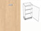 Premium-Ambiente AGRA573 Unterschrank 1-türig 2 Fachboden Softclosing eingelassener Griff EURODEKOR®(Breite 60cm - Anschlag rechts, 21 Mandal Ahorn Natur)
