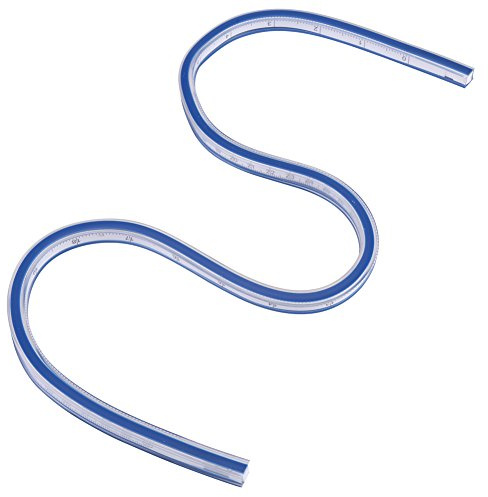 Righello flessibile in plastica curva per la stesura di disegno di misura strumento Craft Supplies (60 cm)