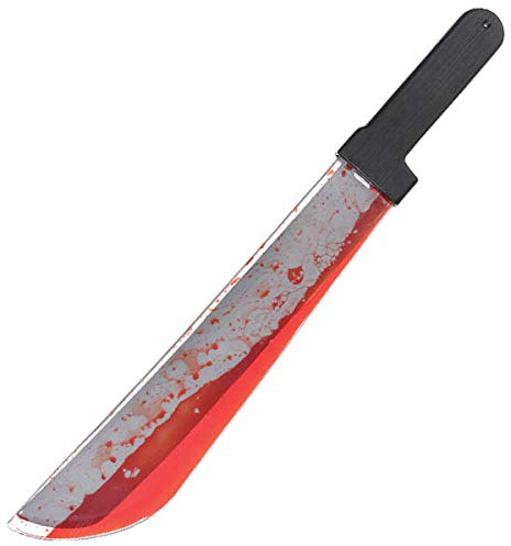 Bleeding Machete (21) - Pack of 1 - Realistic Plastic Prop with Dripping Blood Effect - Perfect for Halloween & Scary Pranks