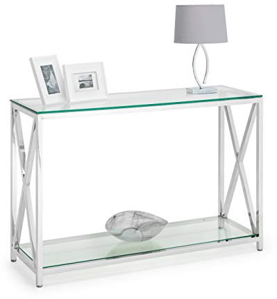 Julian Bowen Miami Konsolentisch, Chrom und Glas