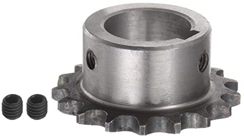 sourcing map 06B Rouleau Chaîne Pignon 17T Pas 3/8 25mm Alésage A3 Carbone Acier Moteur Embout Engranage