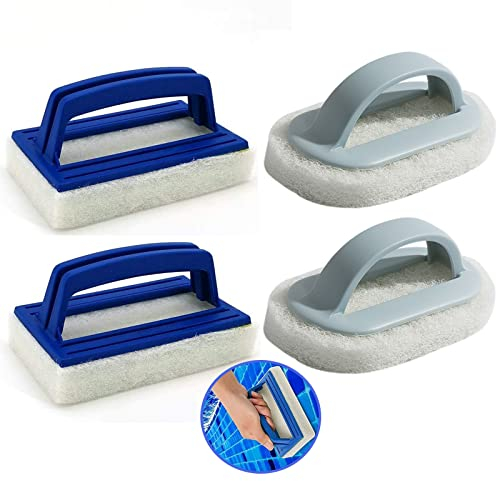 4 Stück Schwamm Pool Reinigungsbürste, Pool Schwamm Bürsten, Poolreinigung Hand Schwamm, für Schwimmbadreinigung, Whirlpool Reinigung, Teich Reinigungszubehör