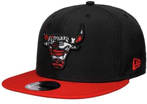New Era 9Fifty Infill Bulls KepsEra Damer/Herrar - flat brim hatt basebollkeps snapback cap Snapback, med skärm Vinter Höst Vår Sommar Sommar-Vinter - S/M (54-57 cm) svart-röd
