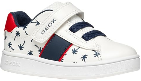 Geox B ECLYPER Boy A - Scarpe da Ginnastica Baby - Jungen, White/Red,