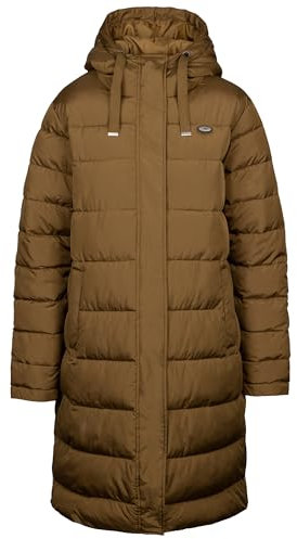 Trespass Womens Padded Jacket Leyla - Autumn Winter Jacket for Women, Long Length Maxi, Hooded Padded Coat, Longline Jacket with Stitched Baffles, Ladies Pongee Fabric Jacket