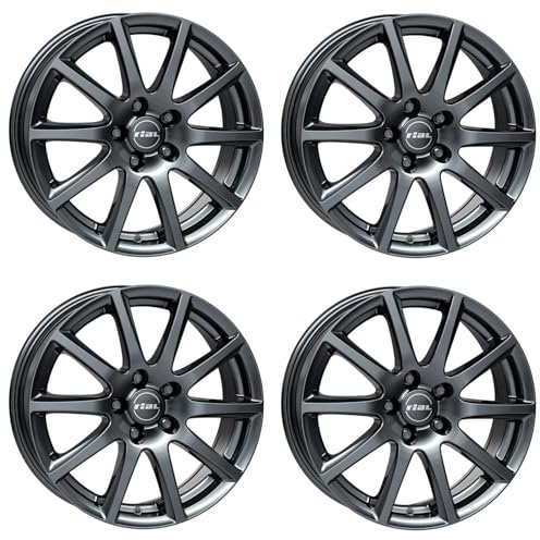 4x Llantas Rial Milano 7.5Jx18 ET39 5x114,3 titanium compatible con HONDA Accord Civic CR-V CR-Z FR-V HR-V Stream