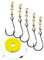 MYGLOAR Angeln, Angel-Spinnerhaken | 5er-Pack Spinnerhaken mit Wolframkugeln für UL-Gummiköder (wie Curly Viper und Mighty Mag) Rotorhaken Größen 4–6 |Tungsten Micro Jighaken Set - je 5 STK