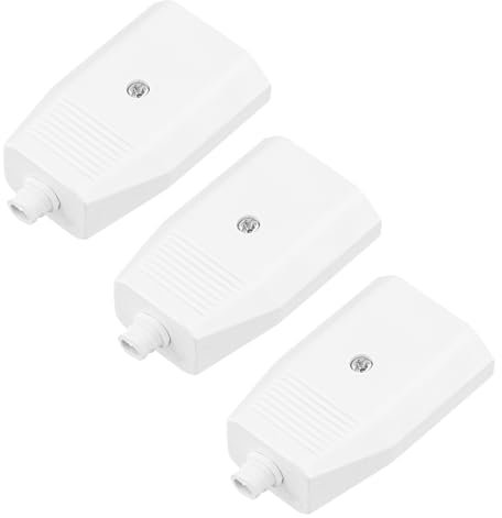 3 Pièces Prise Femelle, 250V Prise Electrique Femelle Fiche Electrique Femelle Avec Décharge de Traction, Couplage de Contact de Protection, Convient pour Fiches Plates, Blanc