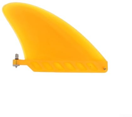 Lecreatekit Flexible Surfboard Fins with Screw for Longboard and For Air SUPs Ideal for River Running (yellow)