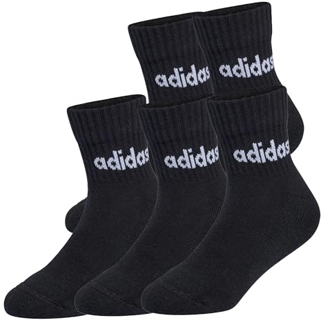 adidas unisex - barn Linear Kids Ankle Socks 5pp Ankellängd