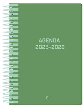 Liderpapel skoldagbok 25–26 spiral klassisk grön vecka a5 tvåspråkigt papper fsc 70 g