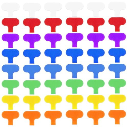 YBEATY 60 Pcs Cable Labels Write On Cord Labels Tags Wire Label Reusable Self-Adhesive Nylon Cable Tags for Charging Cords Electronics Computers Management Identification