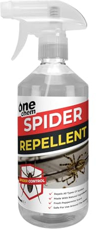 One Chem Spider Repellent Spray, 500ml, Peppermint Scent, for Home and Garden, Indoor Outdoor Use
