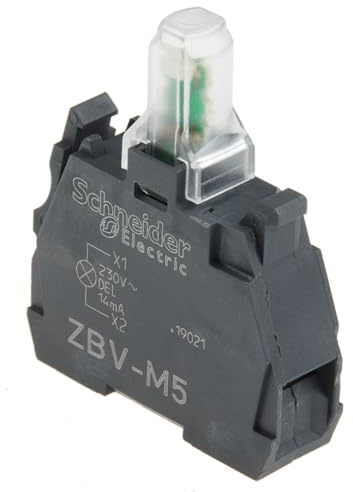 Schneider Electric ZBVM5 Harmony Bloc Lumineux pour 22 mm LED Orange Intégrée, 230-240 V