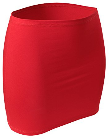 CFLEX dam variotube njurvärmare, skjorta förlängning, minikjol av bomull, Eldigt röd, XS/S