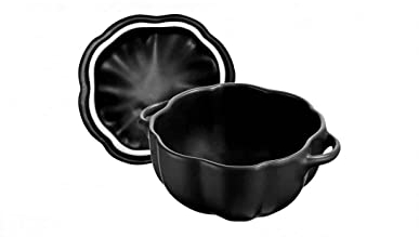 Cocotte abóbora preta de cerâmica da Staub - Preto, 14,5cm