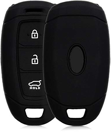 kwmobile Cover Chiavi Auto Compatibile con Hyundai con 3 tasti Keyless Go - Custodia Protettiva Chiave Auto Copri Telecomando Gomma - Portachiave Macchina Silicone