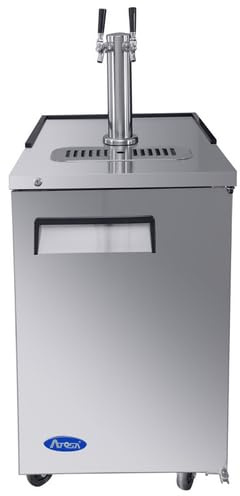 Atosa MKC23GR 23 Kegerator Beer Dispenser Draft Direct Draw for Restaurant Hotel Pub Bar | (1) 1/2 Barrel Keg, 7.1 Cu Ft Capacity | (1) Dual Faucet Tower | Stainless Steel Top, 115V (33°F – 40°F)