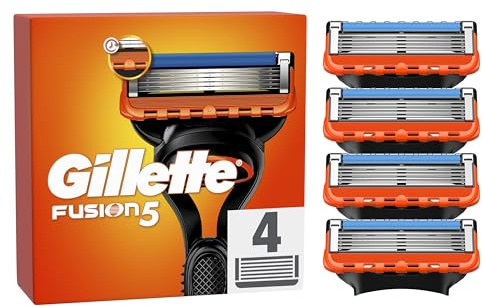 Gillette Fusion5 Recambios Para Máquinilla De Afeitar Para Hombre, 4 Recambios Para Máquina De Afeitar hombre, cuchillas de afeitar