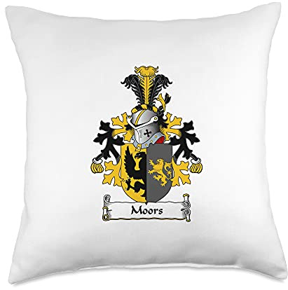 Moors Coat of Arms - Family Crest Throw Pillow